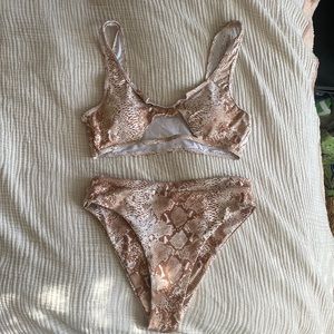 Snake print bikini- never worn